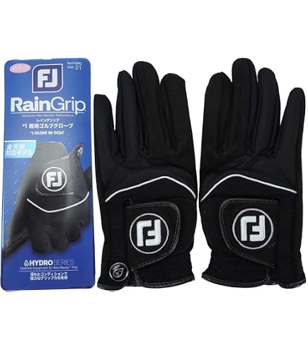 Amazon | FootJoy レイングリップ手袋（1ペア） ブラック | FootJoy